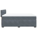 vidaXL Sommier à lattes de lit et matelas Gris foncé 140x190cm Velours
