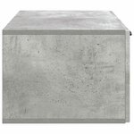 vidaXL Meuble TV mural Gris béton 59 5 x 41 x 30 cm Bois d'ingénierie