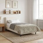 vidaXL Duvet d'hiver Matelassé Gris clair 140 x 220 cm