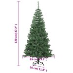 vidaXL Arbre de Noël artificiel avec support 120 cm 230 branches