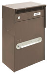 Boîte à colis en acier  Bigpack EP2018  courrier et colis 42 x 30 x 19 cm  Marron