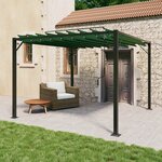 vidaXL Gazebo avec toiture louvée 3 x 3 x 2 14 m Vert