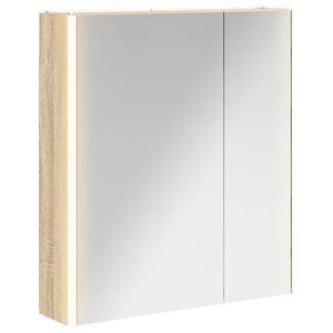 vidaXL Armoire Miroir de Salle de Bain Chêne Sonoma
