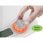 LITTLE BALANCE 8346 Kinetic Flower, Balance de cuisine sans pile, Rechargeable par son bouton Little Balance, 5 kg / 1 g, Orange