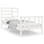 vidaXL Cadre de lit sans matelas blanc bois massif 90x190 cm