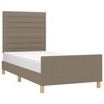 vidaXL Cadre de lit sans matelas taupe 80x200 cm tissu