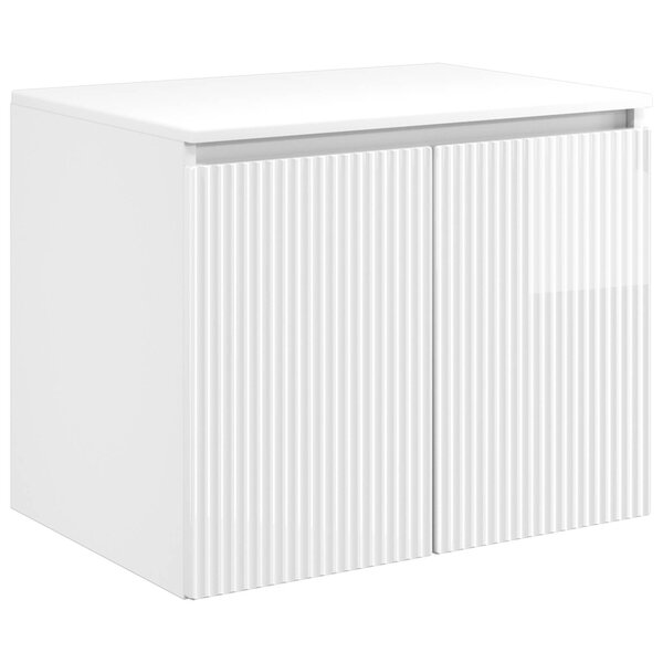 vidaXL Cabinet de Salle de Bain Mural Blanc brillant