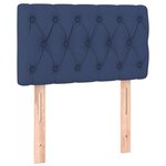 vidaXL Tête de lit à LED Bleu 80x7x78/88 cm Tissu