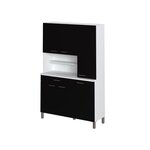 TACOMA Buffet de cuisine L 120 cm - Noir mat