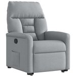 vidaXL Fauteuil inclinable Gris clair Tissu