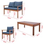 Salon de jardin 4 pièces bois d'acacia naturel gris 03_0010527