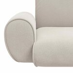 vidaXL Fauteuil de sol ajustable Avoine Velours grainé