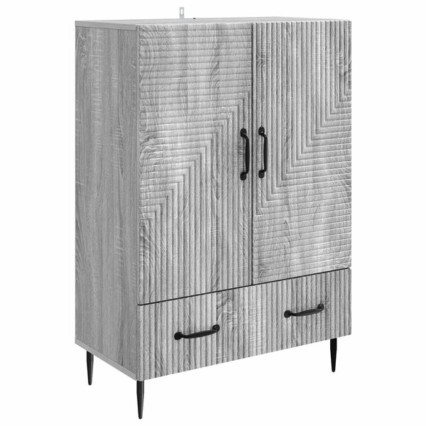 vidaXL Buffet Sonoma gris 66 x 34 5 x 95 cm Bois d'ingénierie