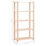 vidaXL Étagères de rangement à 5 niveaux 5 Pièces 80x38x170 cm Pin 250 kg