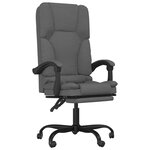 vidaXL Fauteuil de massage inclinable de bureau gris foncé tissu