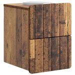 vidaXL Cabinet de chevet mural 2 Pièces Bois ancien 33 x 34 5 x 43 cm