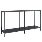 vidaXL Table console Noir 140x35x75 5 cm Verre trempé