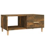 vidaXL Table basse chêne fumé 89 5x50x40 cm bois d'ingénierie