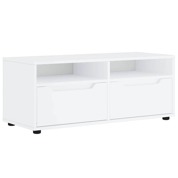 vidaXL Meuble TV VISNES blanc 100x40x38 cm bois d'ingénierie