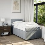 vidaXL Sommier à lattes de lit avec matelas gris clair 80x200 cm tissu