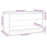 vidaXL Table basse sonoma gris 102x50x52 5 cm bois d'ingénierie