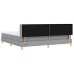 vidaXL Lit à Ressorts avec matelas Gris clair 200 x 200 cm tissu