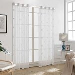 vidaXL Rideaux 2 Pièces Blanc 140 x 245 cm Polyester