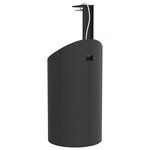 vidaXL Douche d'extérieur noir 100x100x241 5 cm poly rotin bois acacia