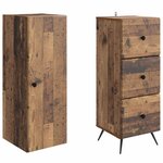 vidaXL Ensemble de Meubles 2 Pièces Bois ancien 34 5 x 34 5 x 90 cm