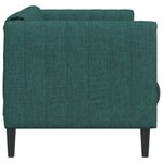 vidaXL Canapé à 3 places vert foncé tissu