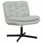 vidaXL Fauteuil relaxant pivotant Gris clair 63 x 75 x 76 cm Velours