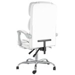 vidaXL Fauteuil inclinable de bureau Blanc Similicuir