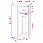 vidaXL Cabinet de salle de bain BODO Marron miel 44 x 30 x 90 cm