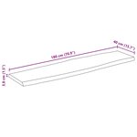 vidaXL Dessus de table bord vivant 180x40x3 8 cm bois de manguier brut
