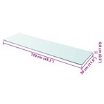 vidaXL Panneau pour étagère Verre transparent 110 x 30 cm