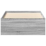 vidaXL Cadre de lit sans matelas sonoma gris 100x200 cm