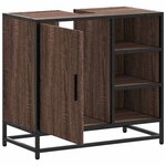 vidaXL Armoire de lavabo de salle de bain chêne marron 65x33x60 cm