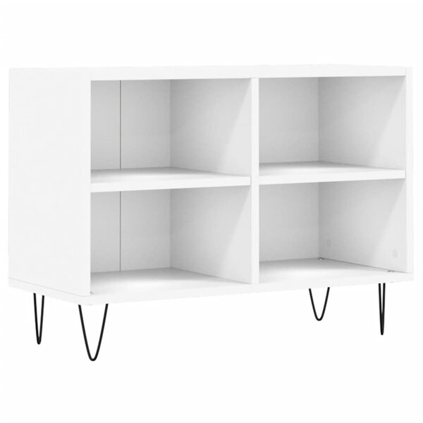 vidaXL Meuble TV blanc 69 5 x 30 x 50 cm bois d'ingénierie