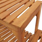 vidaXL Enceinte pour bain à remous semi-ronde 252x112x55 5 cm en bois massif d'acacia