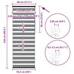 vidaXL Store zèbre marron 80x230 cm largeur du tissu 75 9 cm polyester