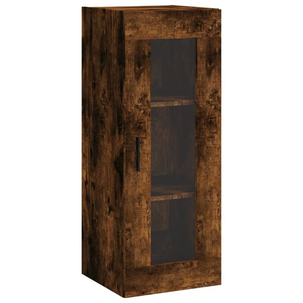 vidaXL Armoire murale chêne fumé 34 5x34x90 cm