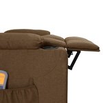 vidaXL Fauteuil électrique de massage Marron Tissu