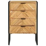vidaXL Highboard 50x35x75 cm en bois massif d'acacia