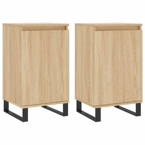 vidaXL Buffets 2 Pièces chêne sonoma 40x35x70 cm bois d'ingénierie