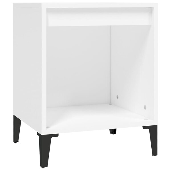vidaXL Table de chevet Blanc 40x35x50 cm