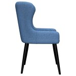 Vidaxl chaises à manger lot de 4 bleu tissu