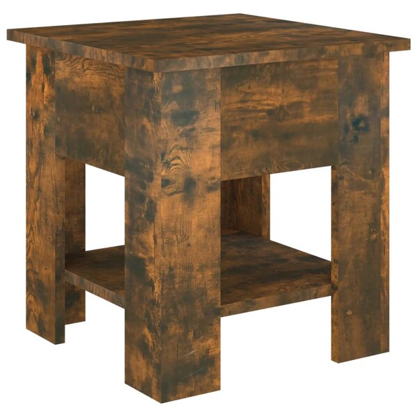 vidaXL Table basse Chêne fumé 40x40x42 cm Bois d'ingénierie