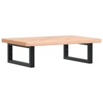 vidaXL Étagère de vasque murale acier et bois massif de hêtre