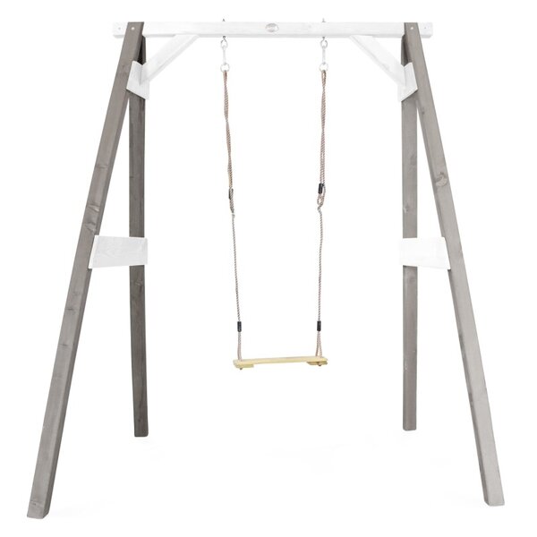 AXI Portique simple en bois 1 balançoire Gris Blanc 160x181x207cm