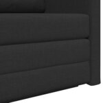 vidaXL Canapé-Lit Noir 124 x 71 x 78 cm tissu